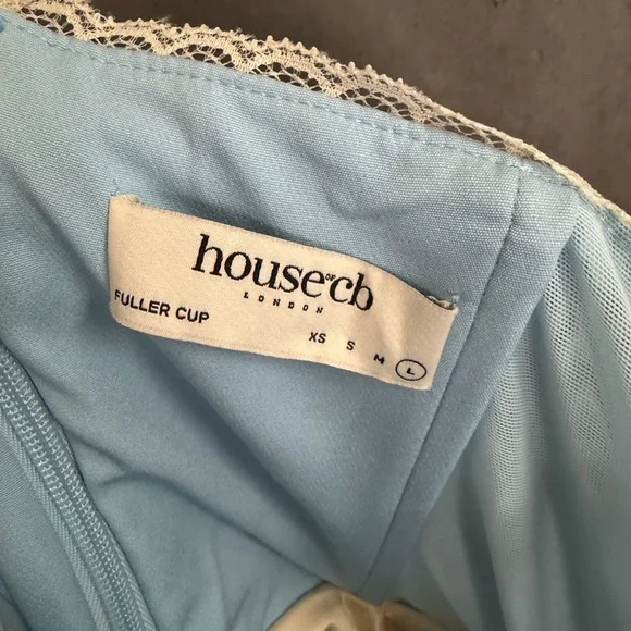 House of CB Mademoiselle Cinderella Blue Tulle Midi Dress Large - Picture 8 of 9